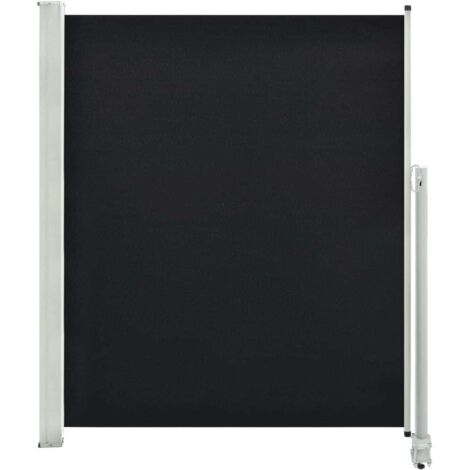 Auvent latéral rétractable de patio 160 x 300 cm noir