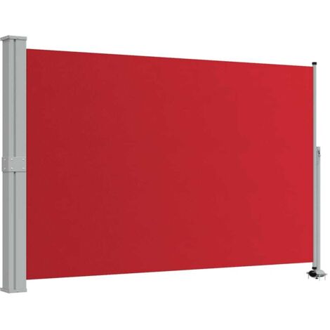 Auvent latéral rétractable de patio 160x300 cm Rouge