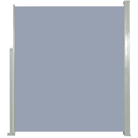 Auvent latéral rétractable de patio 160x300 Gris 2