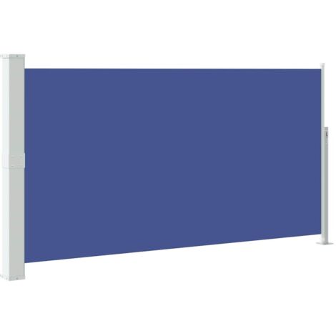 Auvent latéral rétractable de patio 170x300 cm Bleu