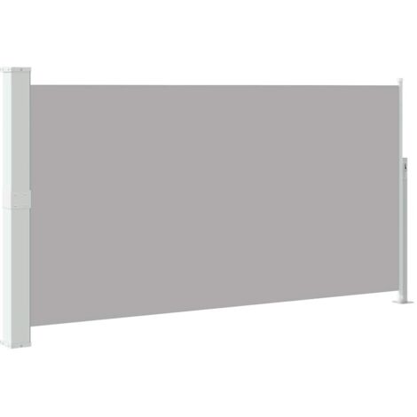 Auvent latéral rétractable de patio 170x300 cm Gris