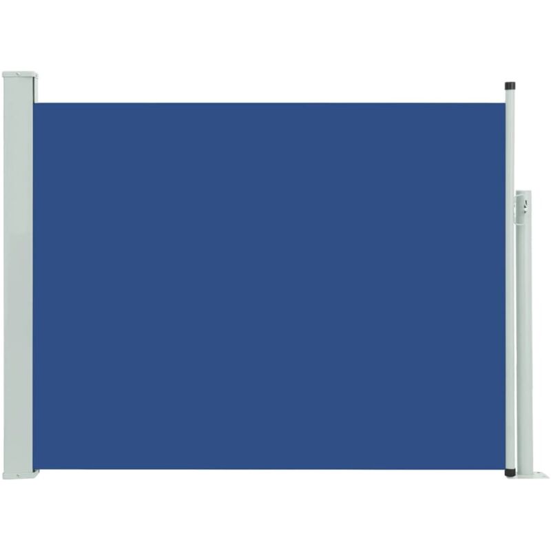 Auvent Latéral Rétractable de Patio Bleu 170x500 cm
