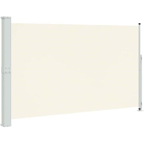 Auvent latéral rétractable de patio 180x300 cm Crème