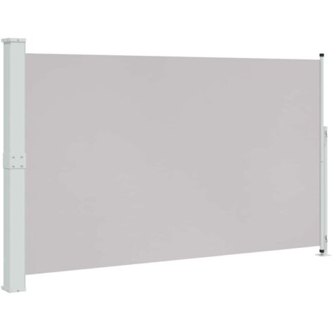 Auvent latéral rétractable de patio 180x300 cm Gris
