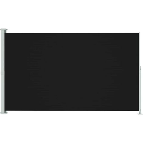 Auvent latéral rétractable de patio 180x300 cm Noir