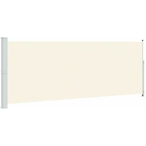 Auvent latéral rétractable de patio 180x500 cm Crème