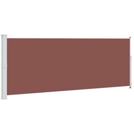 Auvent latéral rétractable de patio 180x500 cm Marron