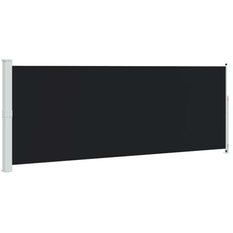 Auvent latéral rétractable de patio 180x500 cm Noir