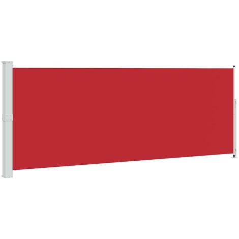 Auvent latéral rétractable de patio 180x500 cm Rouge