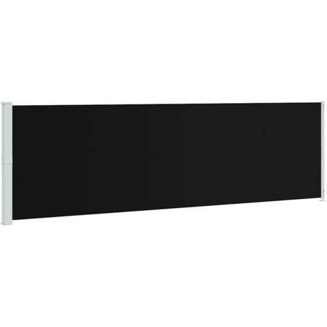 Auvent latéral rétractable de patio 180x600 cm Noir