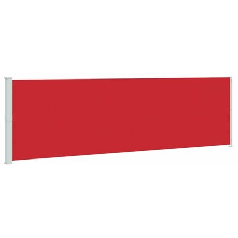 Auvent latéral rétractable de patio 180x600 cm Rouge