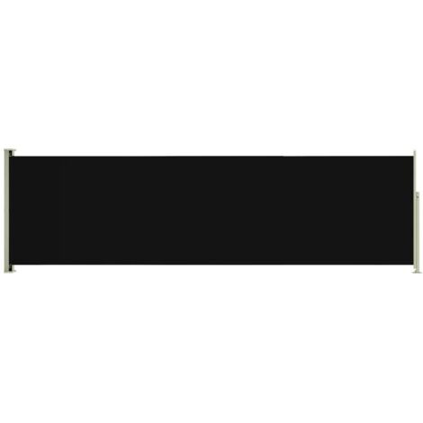 Auvent latéral rétractable de patio 180x600 Noir