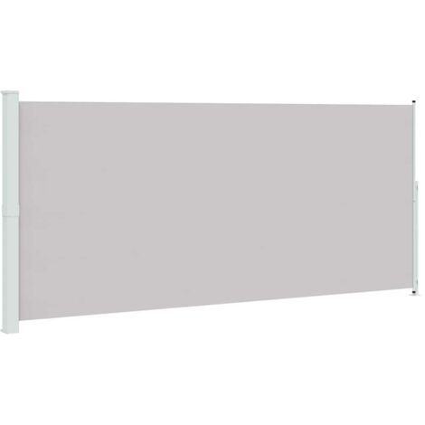 Auvent latéral rétractable de patio 220x500 cm Gris