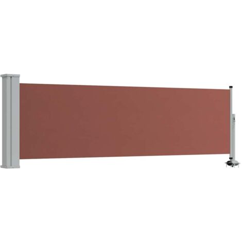 Auvent latéral rétractable de patio 80x300 cm Marron