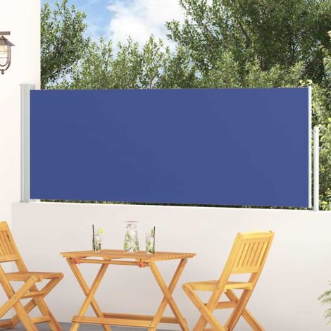 Auvent latéral rétractable de patio - Auvent de jardin Soleil imperméable 100x300 cm Bleu BV845231 - BonneVie