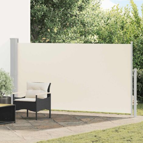 Auvent latéral rétractable de patio - Auvent de jardin Soleil imperméable 170x300 cm Crème BV199858 - BonneVie