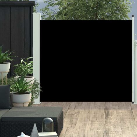 Auvent latéral rétractable de patio  Paravent extérieur  Brise Vue Rétractable pour Jardin, Balcon, terrasse 100x300 cm Noir NDTN1592784 MaisonChic