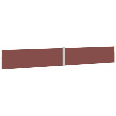 Auvent latéral rétractable de patio  Paravent extérieur  Brise Vue Rétractable pour Jardin, Balcon, terrasse 170x1200 cm Marron NDTN6111926