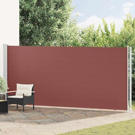 Auvent latéral rétractable de patio  Paravent extérieur  Brise Vue Rétractable pour Jardin, Balcon, terrasse 180x600 cm Marron NDTN9824858