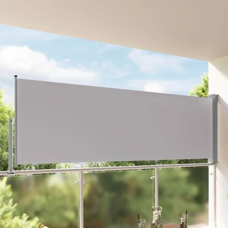 Auvent latéral rétractable de patio  Store Banne Auvent de jardin 120 x 300 cm Gris 97256