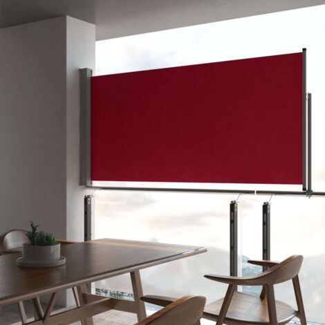 Auvent latéral rétractable de patio  Store Banne Auvent de jardin 120x300 cm Rouge 90461