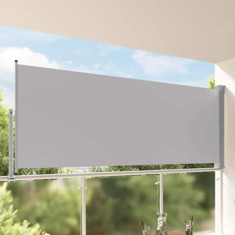 Auvent latéral rétractable de patio  Store Banne Auvent de jardin 140 x 300 cm Gris 15803