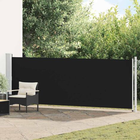 Auvent latéral rétractable de patio Store Banne Auvent de jardin 140x600 cm Noir 37088