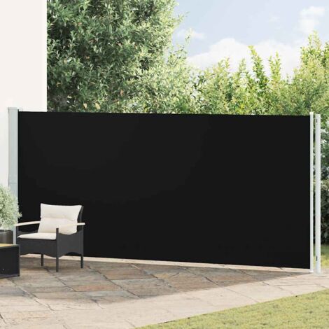 Auvent latéral rétractable de patio  Store Banne Auvent de jardin 180x600 cm Noir 62732