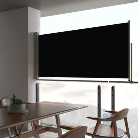 Auvent latéral rétractable de patio  Store Banne Auvent de jardin 60x300 cm Noir 36176