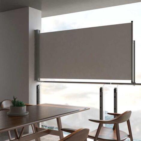 Auvent latéral rétractable de patio-Store banne rétractable de balcon 120 x 300 cm Gris 620892