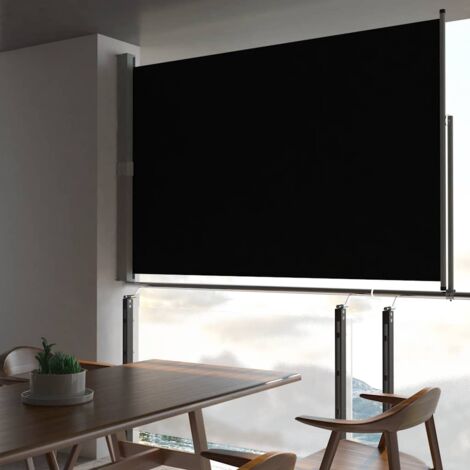 Auvent latéral rétractable de patio-Store banne rétractable de balcon 160 x 300 cm Noir 279087