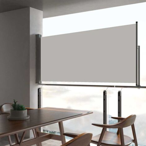 Auvent latéral rétractable de patio-Store banne rétractable de balcon 60x300 cm Crème 528273