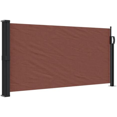 Auvent latéral rétractable marron 100x500