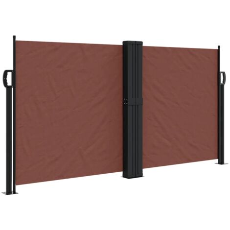 Auvent latéral rétractable marron 120x1200