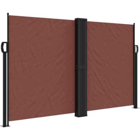 Auvent latéral rétractable marron 140x1200