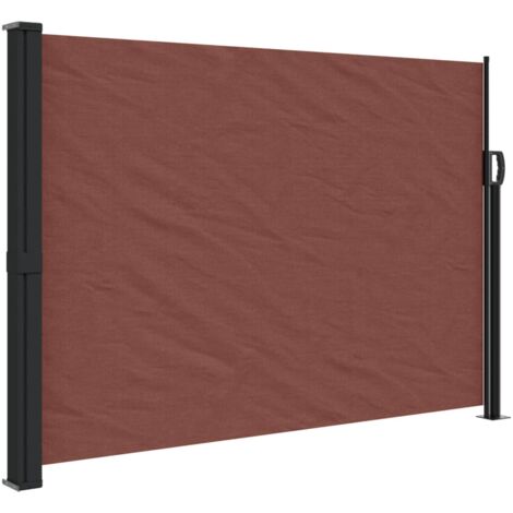 Auvent latéral rétractable marron 140x300