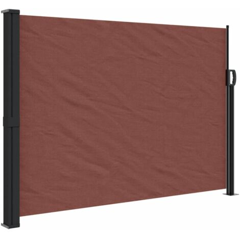 Auvent latéral rétractable marron 140x600
