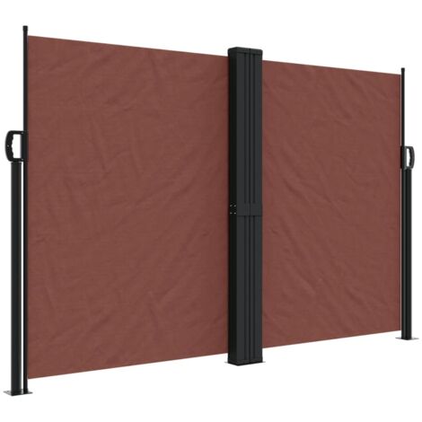 Auvent latéral rétractable marron 160x1200 cm