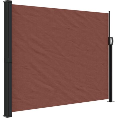 Auvent latéral rétractable marron 160x600 cm