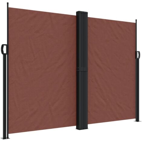 Auvent latéral rétractable marron 180x1000 cm