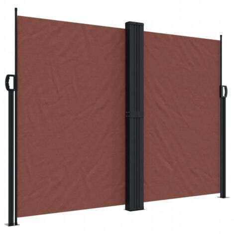 Auvent latéral rétractable marron 180x600 cm