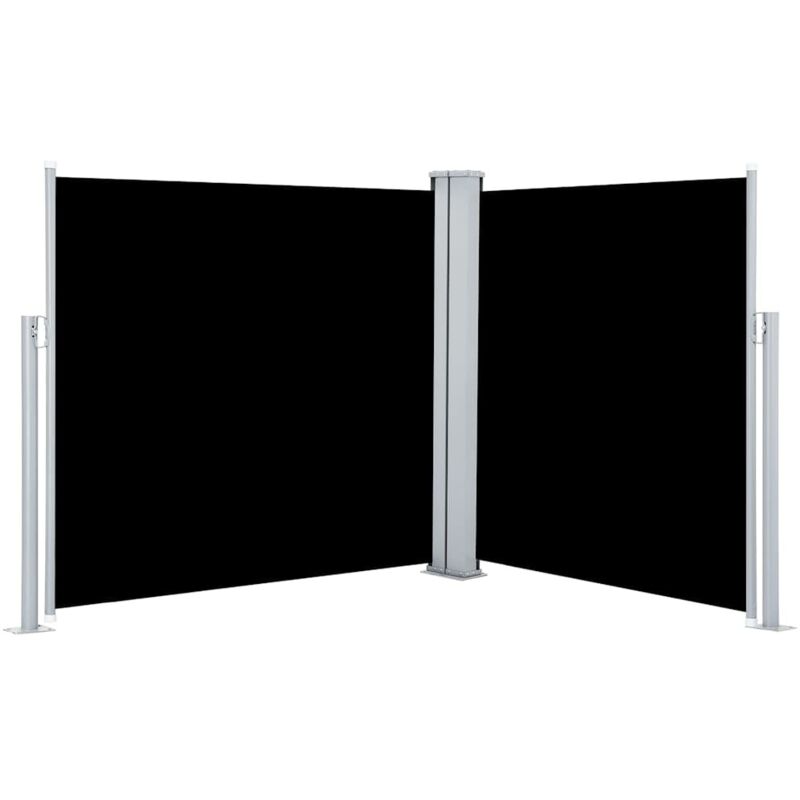 Auvent Latéral Rétractable Noir 100 x 600 cm