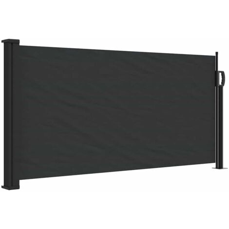 Auvent latéral rétractable noir 100x300 cm