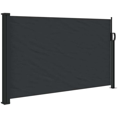 Auvent latéral rétractable noir 120x600 cm