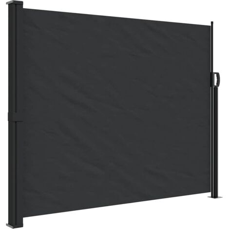 Auvent latéral rétractable noir 160x300 cm