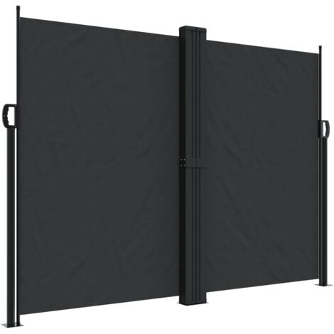 Auvent latéral rétractable noir 180x1200 cm