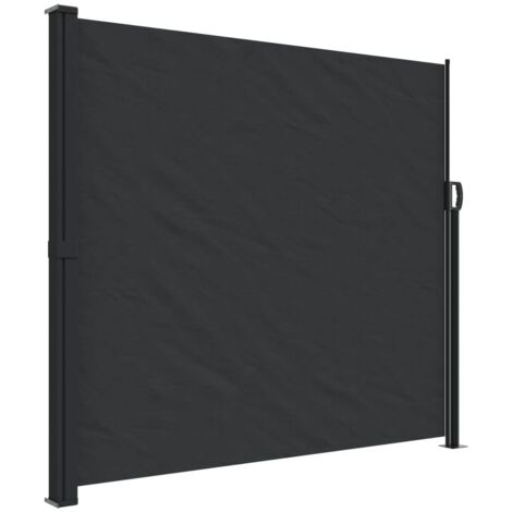 Auvent latéral rétractable noir 180x600