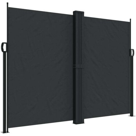 Auvent latéral rétractable noir 180x600