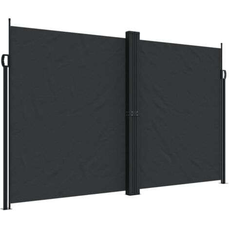 Auvent latéral rétractable noir 200x1000 cm vidaXL