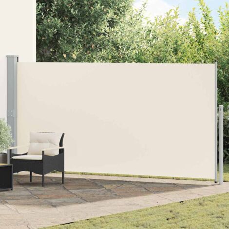 Auvent latéral rétractable  Paravent extérieur  Brise Vue Rétractable pour Jardin, Balcon, terrasse 160 x 500 cm Crème NDTN3244394